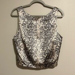 NWOT Snake Skin Abercrombie Satin Shell Tank